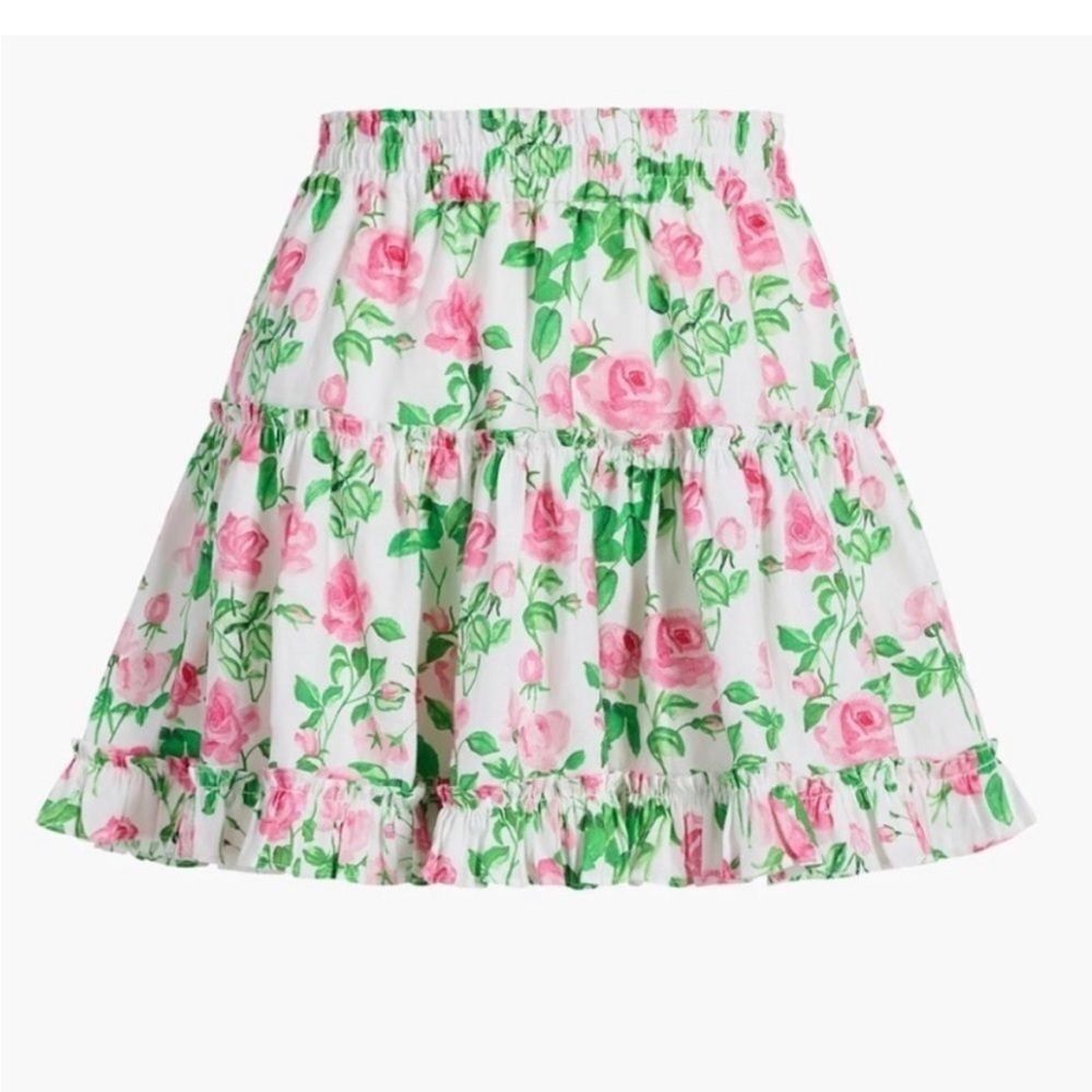 Hill House Pink Floral Mini Skirt